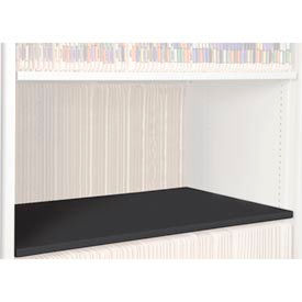 Datum Filing Systems XFSLG-T25 Rotary File Cabinet Components, Legal Depth Flat Shelf, Black image.