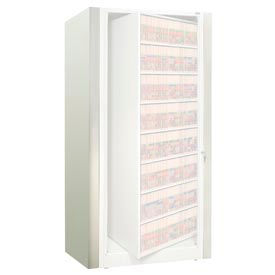 Datum Filing Systems XLG-8E-T15 Rotary File Cabinet Components, Legal End Panel Kit, 8-High, Bone White image.