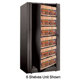 Datum Filing Systems XLG-S2-T25 Rotary File Cabinet Starter Unit, Legal, 1 Shelves, Black image.