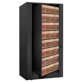 Datum Filing Systems XLG-S8-T25 Rotary File Cabinet Starter Unit, Legal, 7 Shelves, Black image.