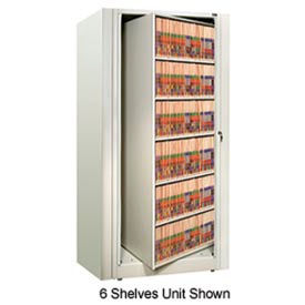 Datum Filing Systems XLT-S5-T15 Rotary File Cabinet Starter Unit, Letter, 4 Shelves, Bone White image.