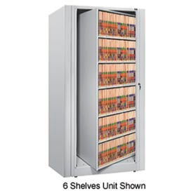 Datum Filing Systems XLT-S5-T47 Rotary File Cabinet Starter Unit, Letter, 4 Shelves, Light Gray image.