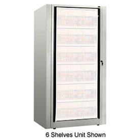 Datum Filing Systems XSLG-S8E-T47 Rotary File Cabinet Components, Base Starter Unit, Legal, 8-High, Light Gray image.