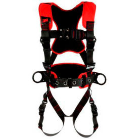 3M Protecta 1161221 Comfort Construction Style Climbing Harness, Quick Connect Buckle, L