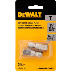 DEWALT® Automotive Plug 3/8" FNPT Female x 3/8" Body Nickel Plated Steel Pack of 2 