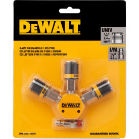 DEWALT® Air Splitter 3-Way Manifold with Industrial Coupler & Plug 1/4" Plug 3 Piece 