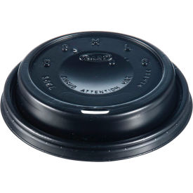 SOLO Cappuccino Dome Sipper Lids Fits 12 oz to 24 oz Hot Cups Plastic Black 100/PK 10 Packs/CT