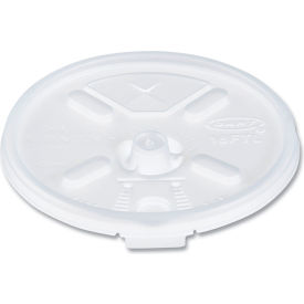 Dart® Lift n' Lock Plastic Hot Cup Lids w/ Straw Slot Fits 12 oz - 24 oz Hot Cups 1000/Carton