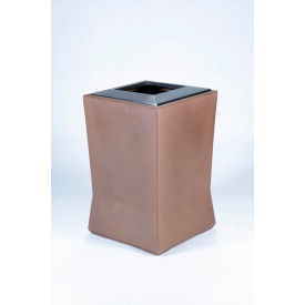 Dci  Marketing 724565 Commercial Zone® ModTec™ Trash Container w/ Open Top Lid, 20 Gal Cap., Old Bronze image.