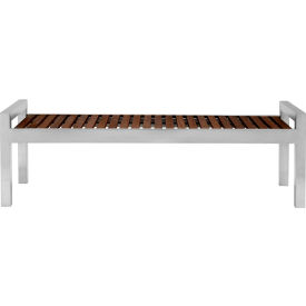 Dci  Marketing 725453 MedTech™ Woodgrain & Stainless Steel Skyline Bench, Espresso image.