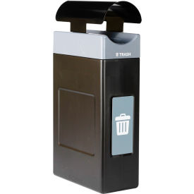Commercial Zone® Avante Narrow Canopy Top Recycling Can 30 Gallon Capacity Black/Gray 