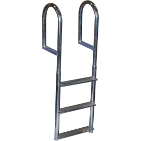 Dock Edge Dock Ladder 3 Step Fixed Wide Step Welded Aluminum - 2043-F