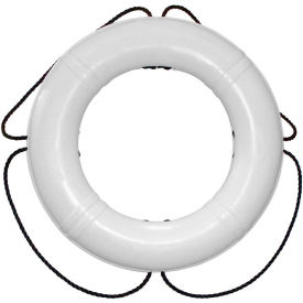 Dock Edge Inc 55-241-F Dock Edge Dolphin™ Life Ring Buoy 24", White USA 1/Case - 55-241-F image.