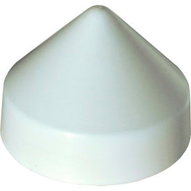 Dock Edge Inc 91-801-F Dock Edge Piling Cap 10" Cone Head, PVC White 8/Case - 91-801-F image.