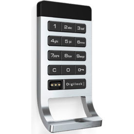 Curve Keypad+ Electronic Digital Keypad Lock with Standard Pull Nickel 