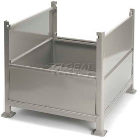 Davco Industries Ltd. R2GS-01-GRAY Davco Sheet Metal Steel Container R2GS-01 - 40-1/2"x34-1/2"x32" 2 Gates Gray image.