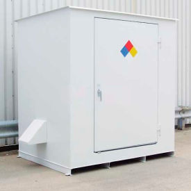 9' 10"W x 5' 10"D x 8' 2"H, Non-Combustible Outdoor Storage Building For 6 Drums view 2