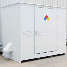 11' 11"W x 5' 10"D x 8' 2"H, Non-Combustible Outdoor Storage Building For 8 Drums view 2