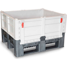 Decade Products Llc 2500000000-217 Decade DFC Quick Assembly Folding Container Solid Wall 48"L x 40"W x 29"H 1650 lb Capacity Gray image.