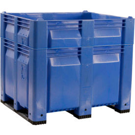 Decade C40SBL3-H46 MACX Heightened Pallet Container Solid Wall 48x40x46 Blue 1500 Lb. Capacity