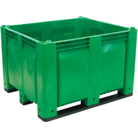 Decade Products Llc M011000-138 Decade M40SGN1 Pallet Container Solid Wall 48x40x31 Long Side Runners Green 1500 Lb. Capacity image.
