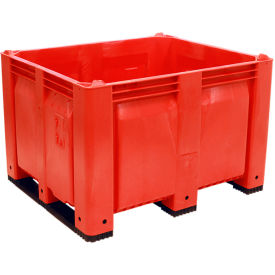 Decade Products Llc M011000-108 Decade M40SRD1 Pallet Container Solid Wall 48x40x31 Long Side Runners Red 1500 Lb. Capacity image.