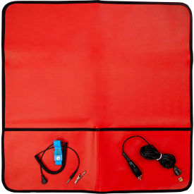 Desco Industries Inc 4599 Desco Trustat Field Service Kit, Red, 2 Pocket, 24" x 24" image.