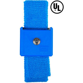 Desco Industries Inc 9028 Desco Adjustable Elastic Wrist Strap 09028 - Blue image.