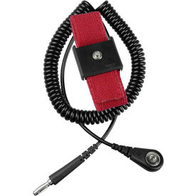 Desco Industries Inc 9039 Desco Economy 09039 Adjustable Elastic Wrist Strap Kit 6 Ft Coil Cord - Black image.