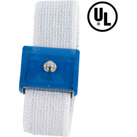 Desco Industries Inc 9105 Desco Jewel® Adjustable Elastic Wrist Strap 09105 - White image.