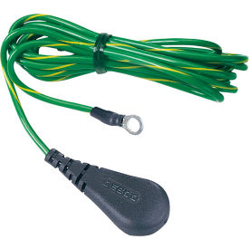 Desco Industries Inc 9817 Desco Ground Cord for Floor Mat, 10 MM Socket, 10 Cord, No Resistor image.