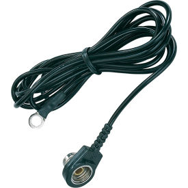 Desco Industries Inc 13268 Desco Ground Cord with Stacking Snap and Resistor, 10 Feet image.