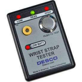 Desco Industries Inc 19240 Desco Wrist Strap Tester, 9VDC Battery image.