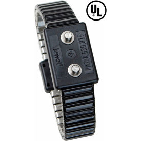 Desco Industries Inc 19840 Desco Jewel® Premium Metal Dual-Wire Wrist Strap w/ 4 MM Snaps, Large image.