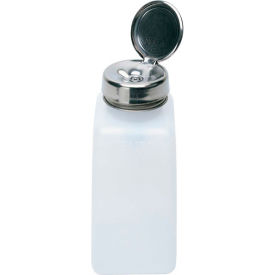 Desco Industries Inc 35312 Menda 35312 Square Natural HDPE Liquid Dispenser with One-Touch Pump, 8 oz. image.