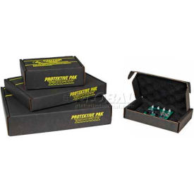 Desco Industries Inc 37033 Protektive Pak ESD Shipping & Storage Boxes w/ Foam, 7"L x 5"W x 1-1/2"H, Black image.
