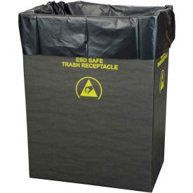 Desco Industries Inc 37820 2.00 Mil Static Dissipative Trash Can Liner, 10 Gallon, Black, Pkg. Qty. 50 - 37820 image.