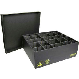 Desco Industries Inc 38829 Protektive Pak 38829 ESD In-Plant Handler Adj. Dividers & Lid, 7 Cells, Cell Size 8 x 19-3/4 x 2-1/4 image.