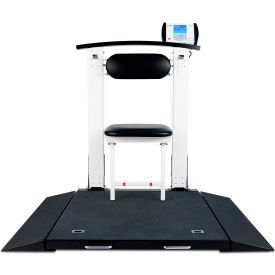 Cardinal Scale Mfg/Detecto Scale Co 6570 Detecto® Digital Wheelchair Scale, Folding Column & Seat, 1000 lb. Cap., 32"L x 36"W Platform image.