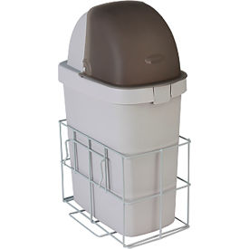 Cardinal Scale Mfg/Detecto Scale Co CAMCWB Detecto® MobileCare Waste Bin w/ Side Mount Accessory Rail, 11"L x 7"W x 13"H, Gray image.