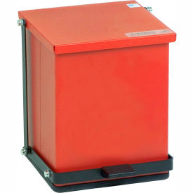 Cardinal Scale Mfg/Detecto Scale Co P-16R Detecto® Red Baked Epoxy Steel Step-On Can, 16 Quart image.