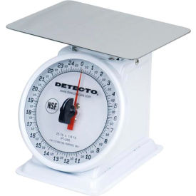 Cardinal Scale Mfg/Detecto Scale Co PT-25-R Detecto PT-25-R Top Load Scale 25 x 1/8oz W/ 6" Rotating Dial, 5-3/4" Square Platform image.