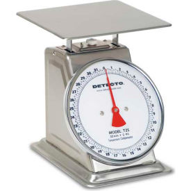 Cardinal Scale Mfg/Detecto Scale Co T-25 Detecto T-25 Top Load Scale 25lb x 1oz Enamel Finish W/ 8" Fixed Dial, 9" x 9" SS Platform image.