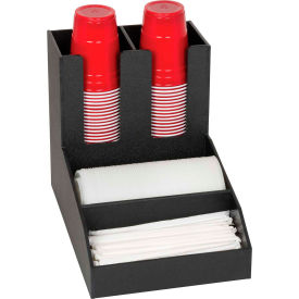 Dispense Rite CLCO-2BT Dispense-Rite CLCO-2BT - Cup, Lid, Straw And Condiment Organizer, 4 Compartments, Countertop image.
