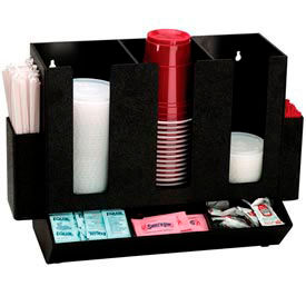 Dispense Rite HLCO-3BT Dispense-Rite® Countertop Cup, Lid, Straw and Condiment Organizer image.