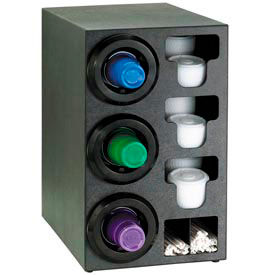 Dispense Rite STL-C-3LBT Dispense-Rite® Upright Left 3 Cup Dispenser w/Lid & Straw Organizer image.