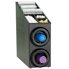 Dispense Rite STL-SL-2BT Dispense-Rite® Upright 2 Tier Cup Dispense Cabinet w/Lid & Straw Organizer image.