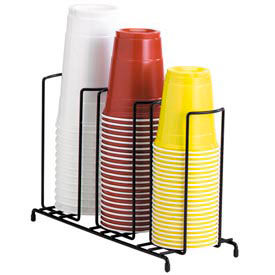 Dispense Rite WR-3 Dispense-Rite® 3 Section Wire Rack Cup and Lid Organizer image.