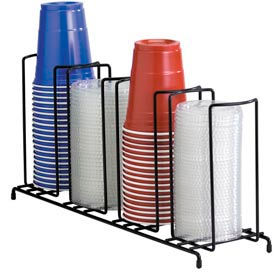 Dispense Rite WR-4 Dispense-Rite® WR-4 - 4 Section Wire Rack Cup and Lid Organizer image.