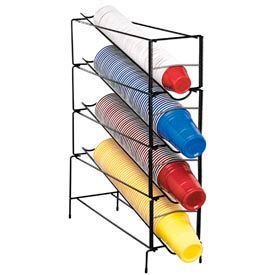 Dispense Rite WR-CT-4 Dispense-Rite® 4 Section Vertical Wire Rack Cup Dispenser image.